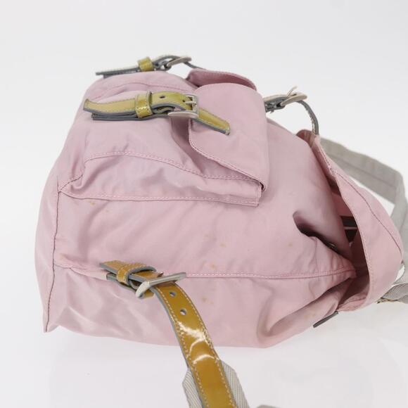 PRADA Backpack Nylon Pink Silver Auth 153366 main image 12